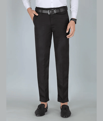 Haul Chic Slim Flat Men's Formal Trouser - Black ( Pack of 1 )