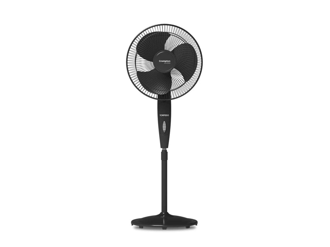 Crompton High Speed Torpedo 400mm Pedestal Fan - Black