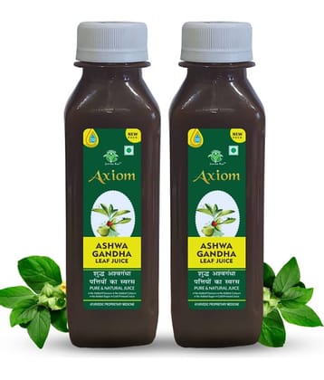 Axiom Ashwagandha Leaf Juice 160 ml (Pack of 2) | Helps in Fat Reduce | Immunity Booster |100% Natural herbal Juice | WHO-GMP,GLP,ISO Certified Product