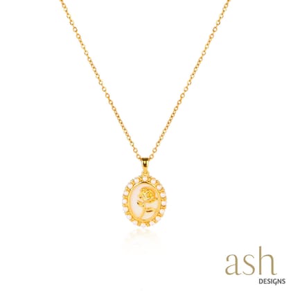 Rose Pearl 18K Gold Plated Necklace