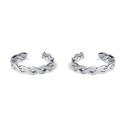 Knotted Rope Sterling Silver Toe Ring for Women