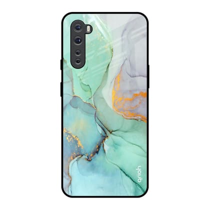 Green Marble Glass Case for OnePlus Nord