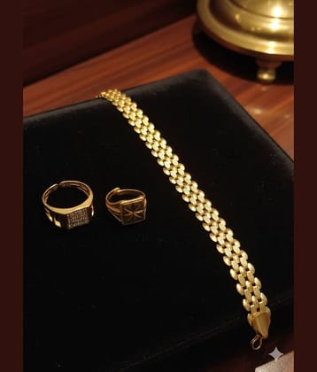 Fadiso Fashion Gold Bracelet ( Pack of 3 )