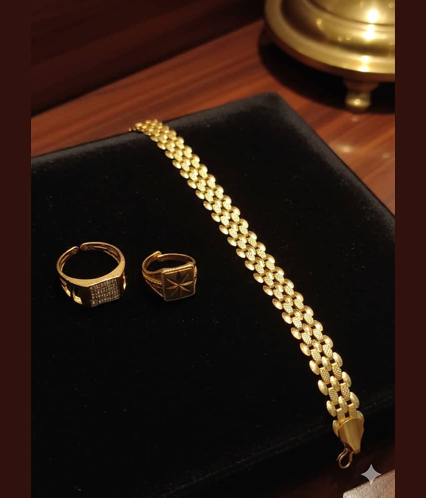 Fadiso Fashion Gold Bracelet ( Pack of 3 )