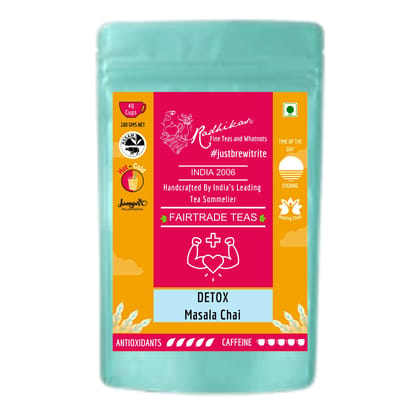 DETOX Masala Chai - Invigorate Mind & Body Naturally (100 gm - Makes 40 Cups of Kadak Chai) by M/S RADHIKAS FINE TEAS AND WHATNOTS