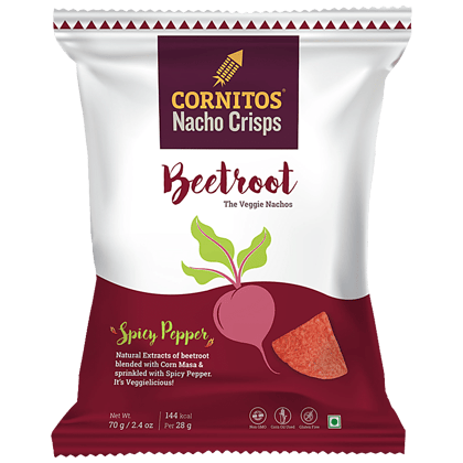Cornitos Nacho Chips Beetroot, 70 gm