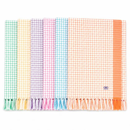 Rainbow Checks Towels ( Pack of 6 ) Rainbow Checks Towels ( Pack of 6 )