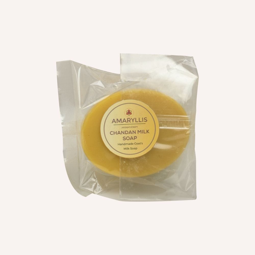 Amaryllis Chandan Goat Milk Soap (100g) | Sandalwood & Milk Protein | Moisturizing Bath Bar