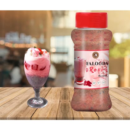 Brew Lab Rose Flavored Falooda | Instant Falooda Mix | Easy to Prepare| Ready to Eat 100 g