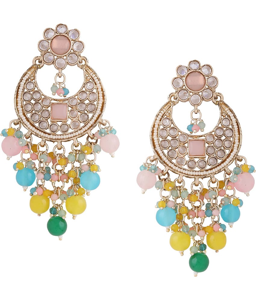 VIRAASI - Rose Gold Danglers Earrings ( Pack of 1 )