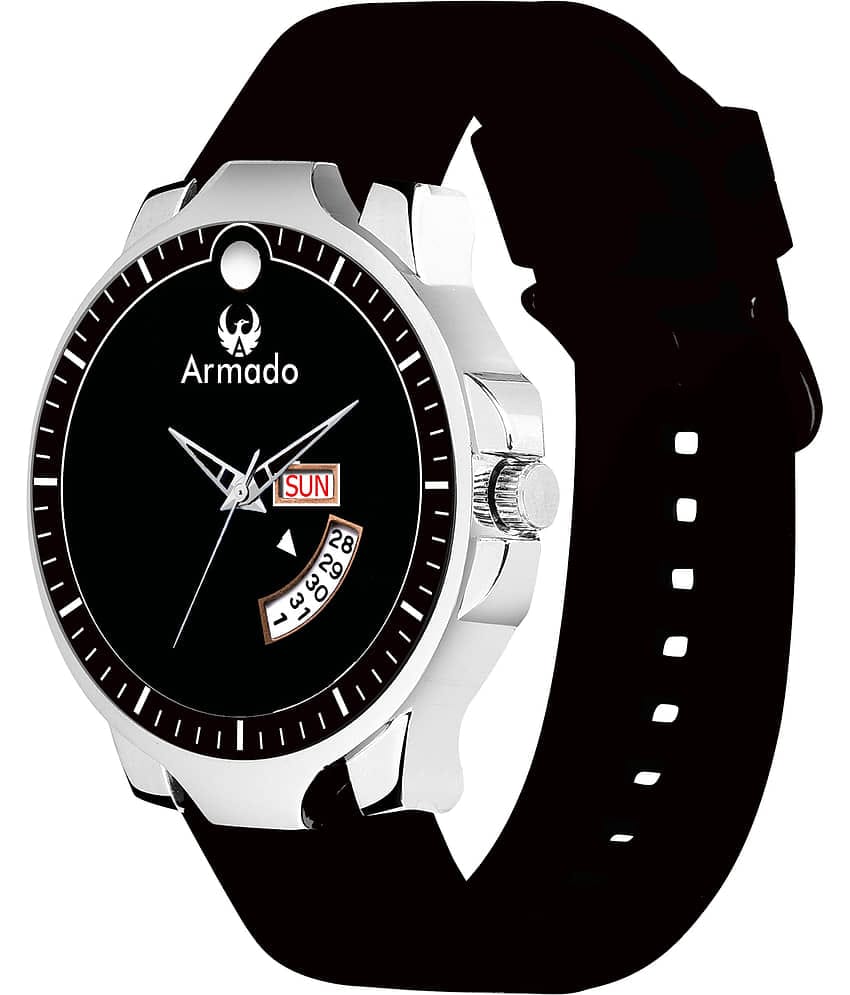 Armado Black Silicon Analog Men's Watch