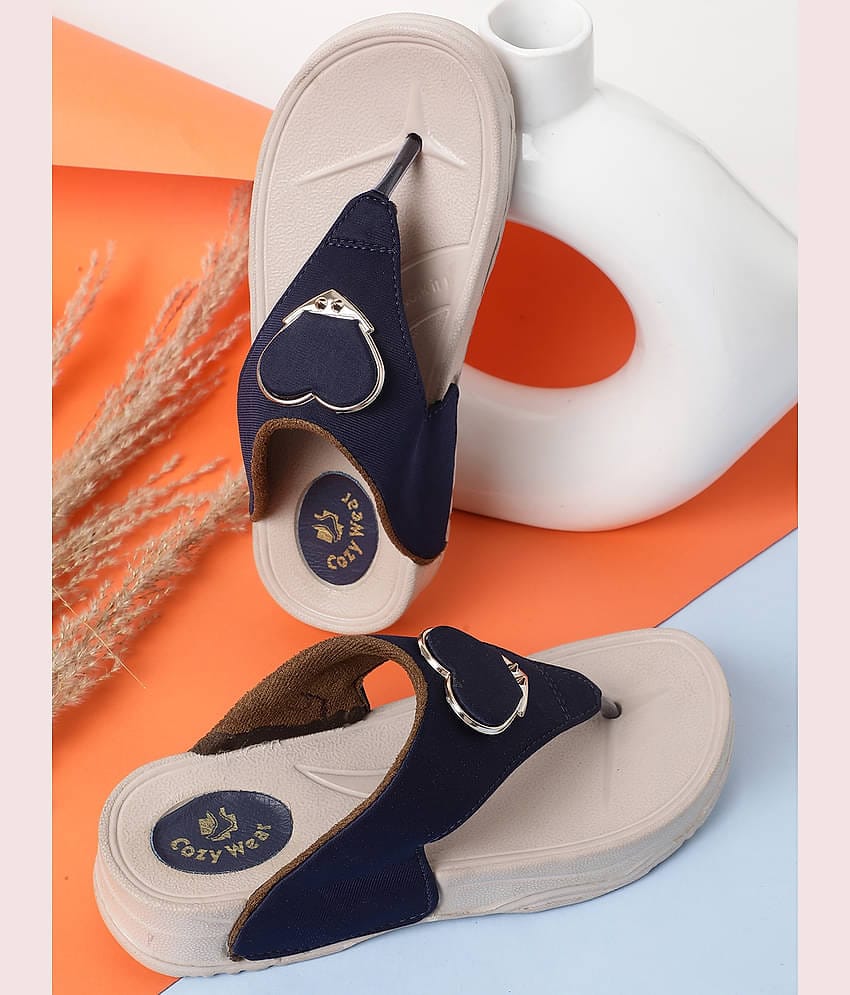 Cozy Wear Blue Women's Thong Flip Flop