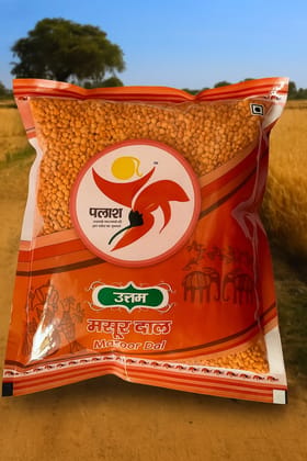 Palash Uttam Masoor Dal 100 Percent Natural Split Red Lentils Protein Rich Unpolished Pulses Hygienically Packed Premium Quality 1 Kg