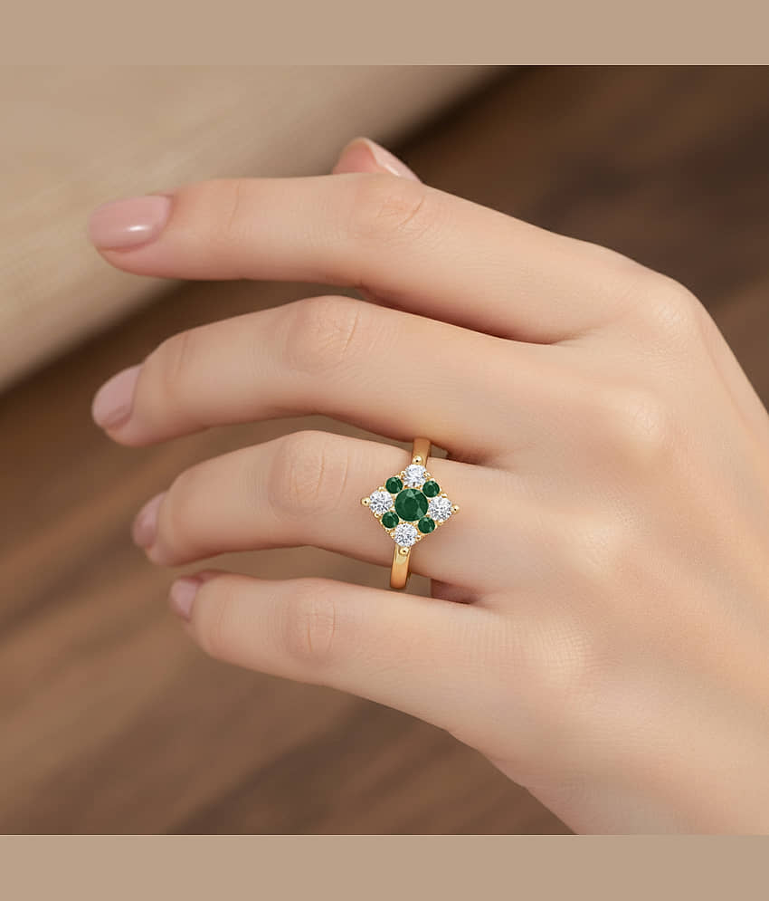 Vighnaharta Green Rings ( Pack of 1 )