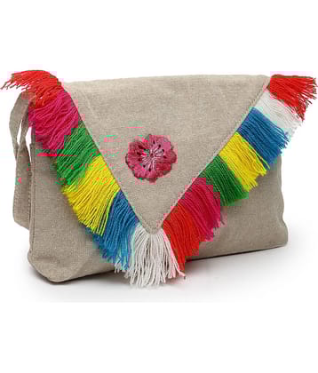 Anekaant Sling Bag Cotton Set of 1 ( Off White )