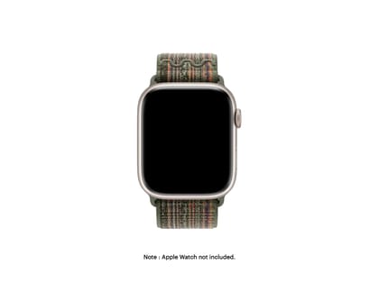 DailyObjects Sports Loop Apple WatchBand (42/44/45/49mm) - Olive-Orange