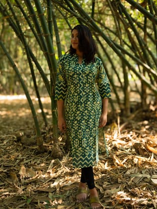 Floral Printed Floral Kurta-L