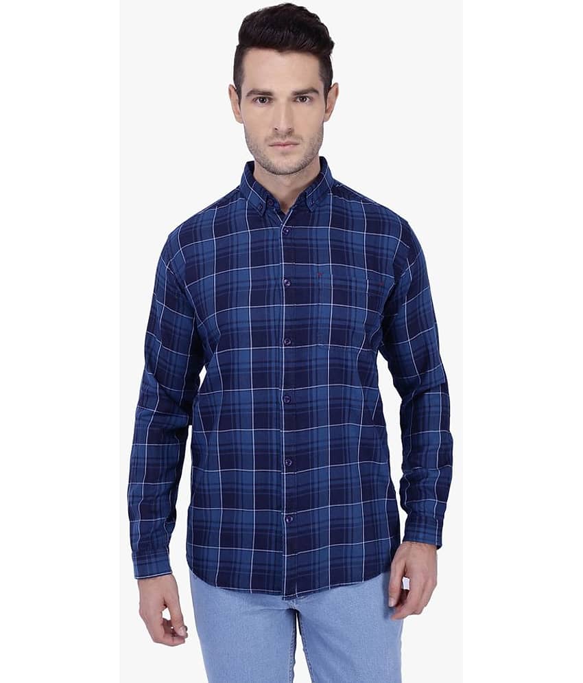 Kuons Avenue - Blue Linen Slim Fit Men's Casual Shirt ( Pack of 1 )