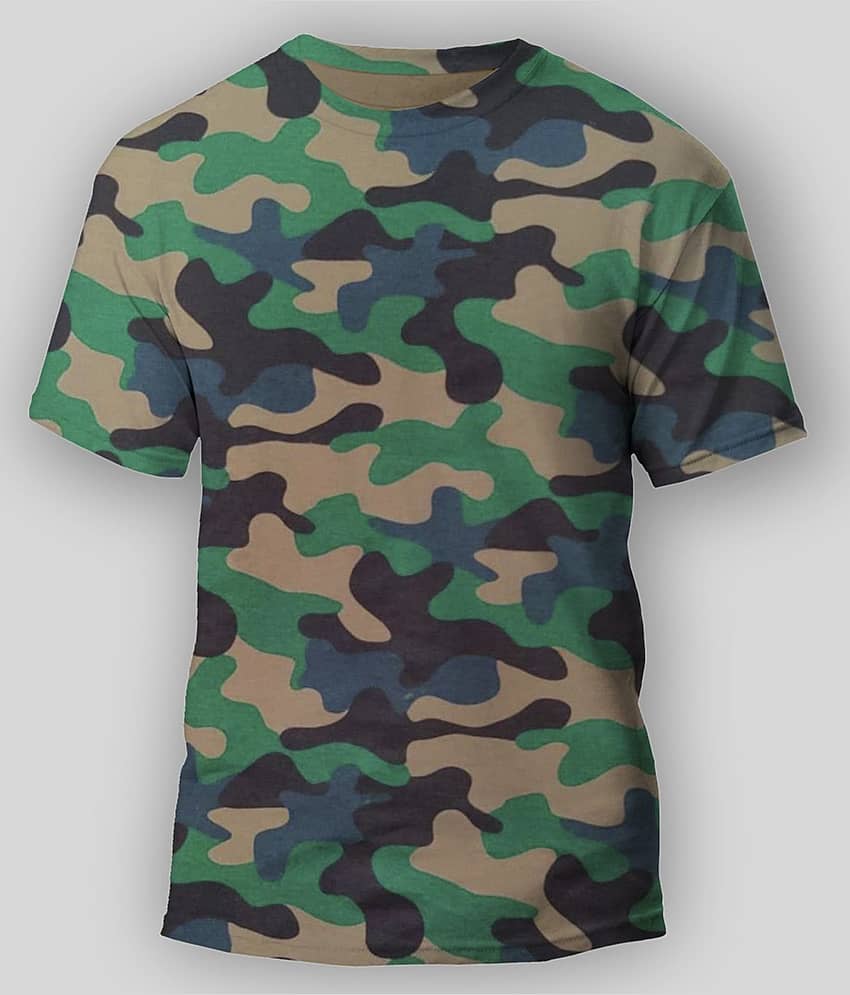 Veirdo Pack of 1 Cotton Regular Fit Men's T-Shirt ( Green )