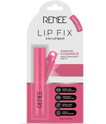 RENEE Lip Fix Lip Balm Mimosa, Heals Dry Lips, Enriched with Vitamin E,1.6g
