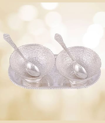 Urban hemlet German Silver Plated Gift bowl Tray set