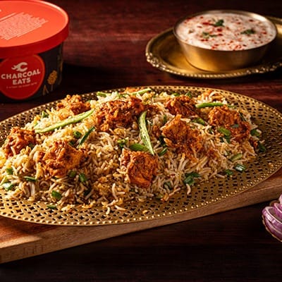 Charcoal Spicy Paneer Kepsa Biryani