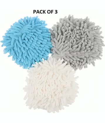 dust n shine Microfibre Colorblock Hand Towel 351-400 ( Pack of 3 ) - Assorted