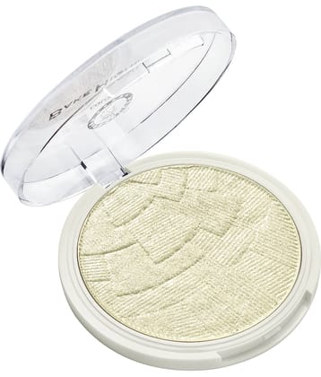 Colors Queen Too Much Baked Shimmer Blusher and Highlighter for Face Makeup Silver Stone (Shade -02)