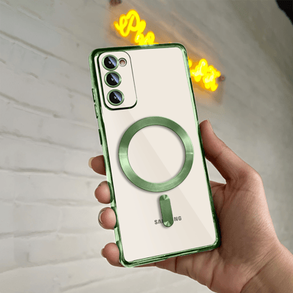 Samsung S20 FE Chrome Ring Case-Green