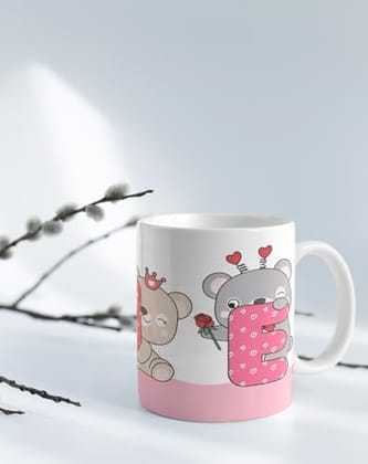 The Magical Gifts Love Theme Printed Mug 325ml for Girlfriend Boyfriend Couples Anniversary Romantic Gift for Wife Husband Valentine Coffee Tea Cup Cute Teddy Design