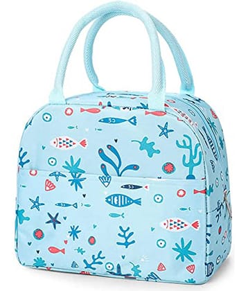 House Of Quirk - Blue Polyester Lunch Bag