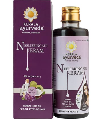 Kerala Ayurveda Neelibringadi Keram 200 Ml,Delays Premature Greying, Reduces Dandruff, and Strengthens Hair