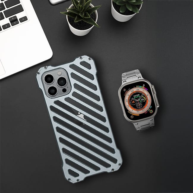 My Boyfriend - iPhone Armor Case & Titanium Apple Watch Strap Gift Set-42/44/45/49mm