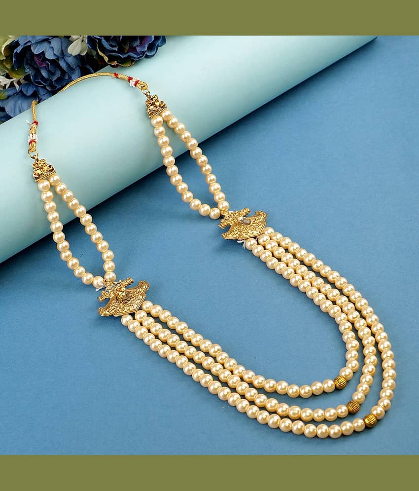 pearl beads Dulha groom sherwani Necklace/Moti Mala for Men for wedding | Exquisite Groom Mala | Perfect for Grooms
