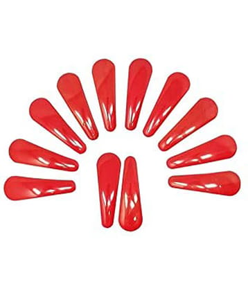 VSAKSH Women's Red Tic Tac Hair Clips (Pack of 12)