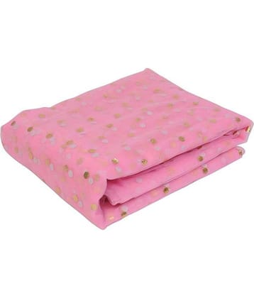 PRANSUNITA Fabric Net Fabric Golden Dotted Room Decoration ( Pack of 1 )