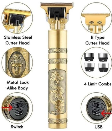 CHARKEE Light Weight Trimmer Gold Cordless Multigrooming Kit With 45 minutes Runtime