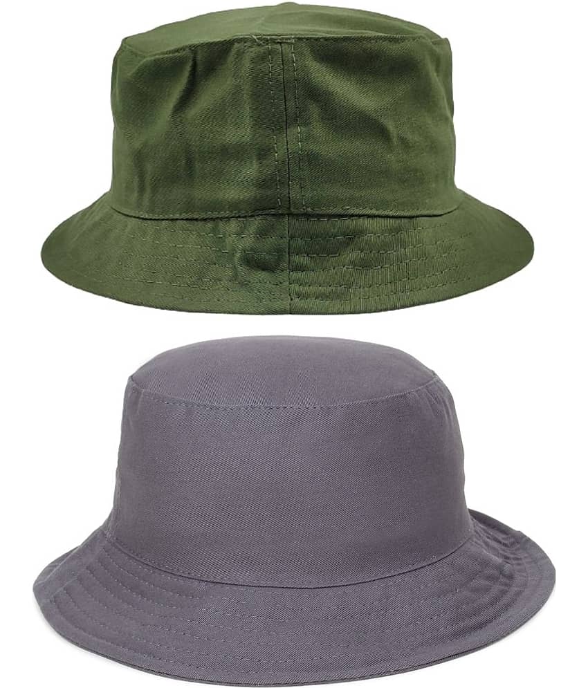 Zacharias - Multi Color Cotton Men's Hat ( Pack of 2 )