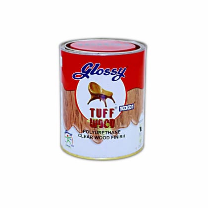 Glossy's Tuff Wood Polyurethane Clear Wood 1K PU Finish | Durable & Protective Finish for Surfaces | for Interiors and Exteriors - 1 L