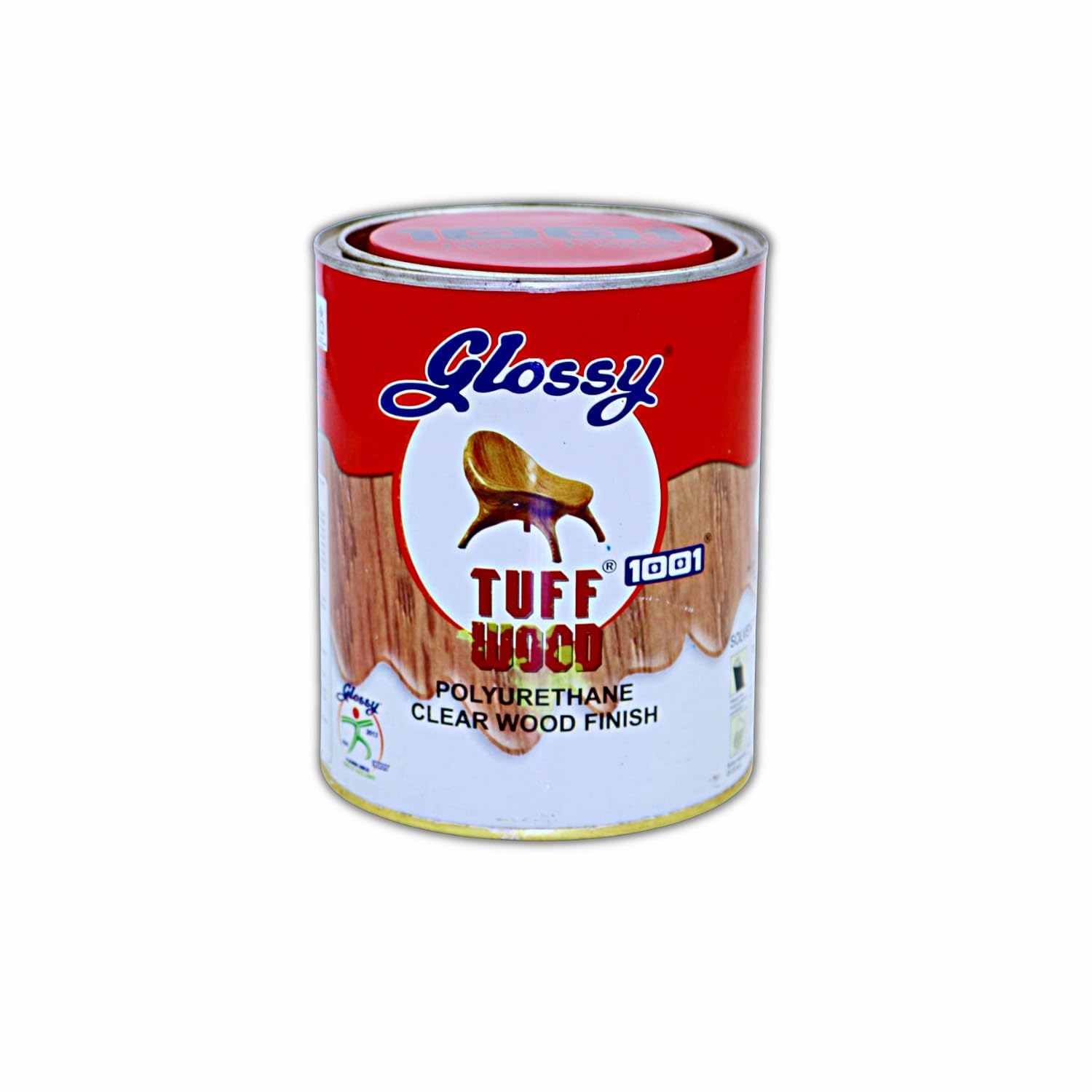 Glossy's Tuff Wood Polyurethane Clear Wood 1K PU Finish | Durable & Protective Finish for Surfaces | for Interiors and Exteriors - 1 L