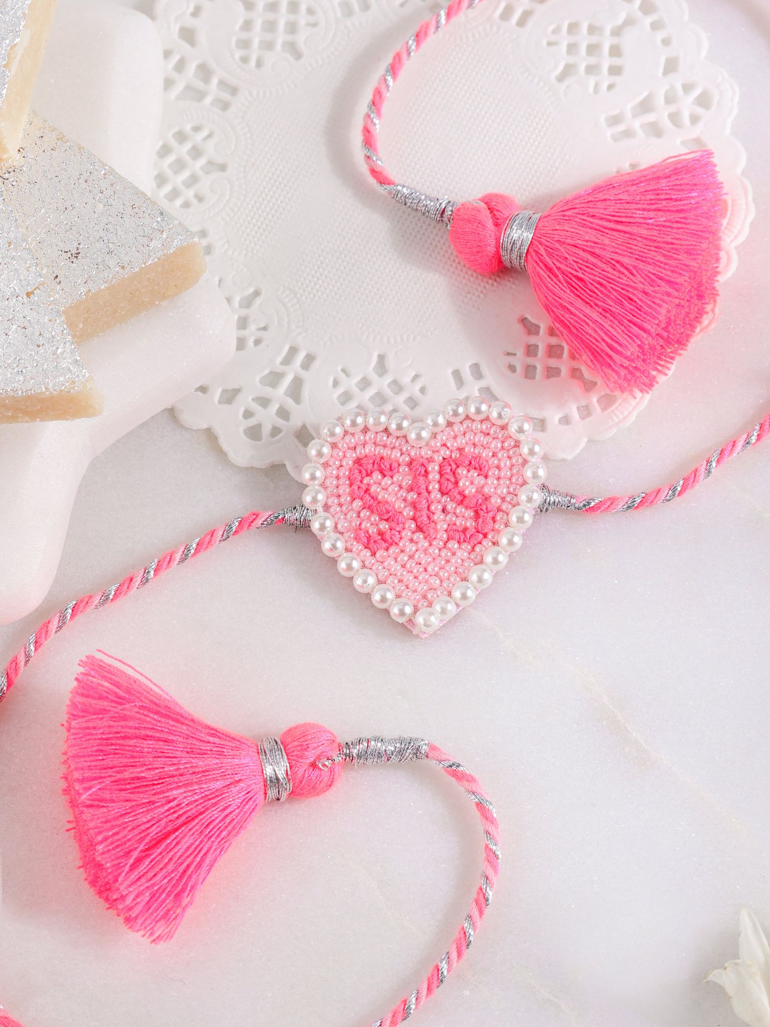 Bulk Sister Rakhi - Neon Pink 2024-Pack of 10