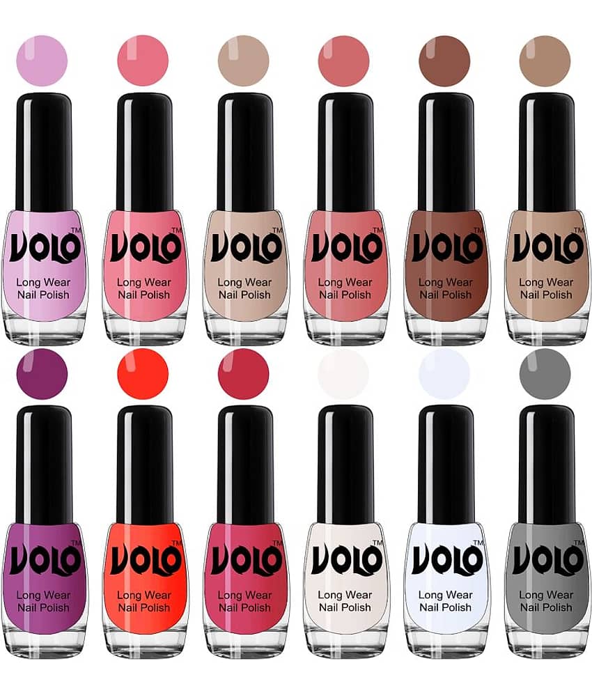 VOLO Best Affordable FullYear Collection Nail Polish Combo 12 Pcs Multi Glossy 60 mL