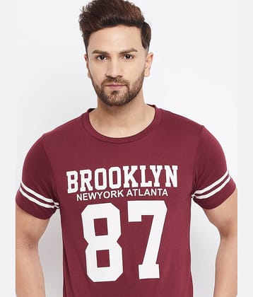 The Million Club Pack of 1 Polyester Regular Fit Men's T-Shirt ( Maroon )