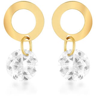 Vighnaharta Valentine Gift CZ Gold Plated alloy Drop Earring for Women and Girls