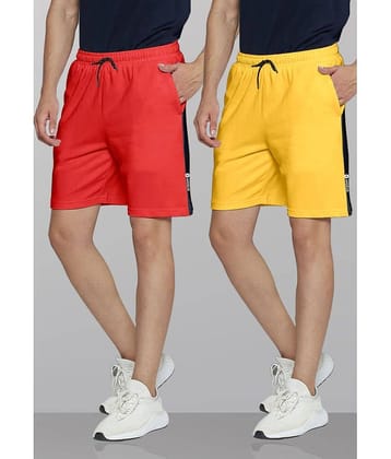 Ardeur Multi Cotton Blend Men's Shorts ( Pack of 2 )