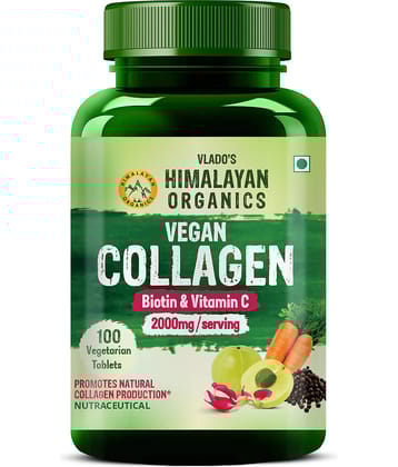 Vlado's Himalayan Organicsan Collagen 2000mg Tablets for Skin, Hair & Nail Support 100 No.s