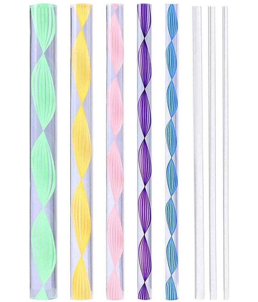 THR3E STROKES - Plastic Mandala Art Tool Colorful Acrylic Flat Head Twisted Stick ( Pack of 1 )