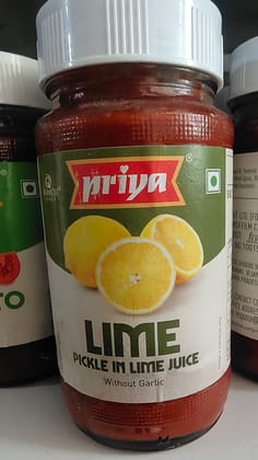 Priya pickle lime without garlic 