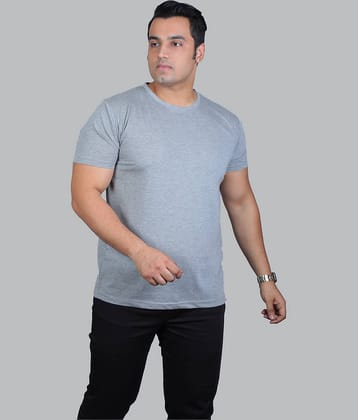 Xmex Pack of 1 Cotton Blend Regular Fit Men's T-Shirt ( Silver )