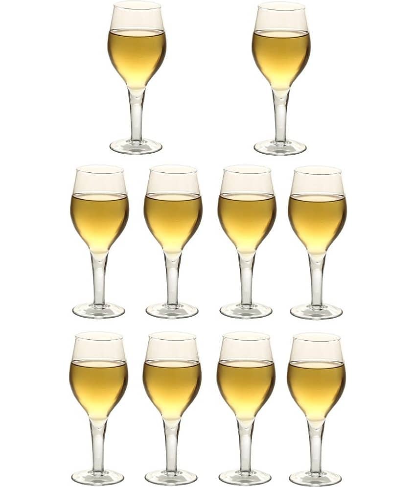 Somil Wine  Glasses Set,  250 ML - (Pack Of 10)